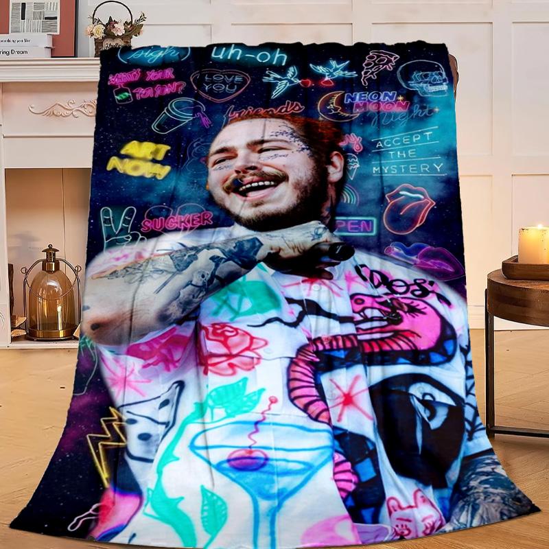 1PC Musician's Heartfelt Expression Flannel Blanket Gift, Suitable for Both Men And Women, Soft Ideal for Beds And Sofa, Birthday Or Christmas Gift