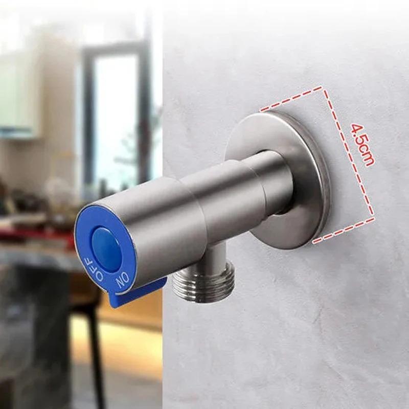 Triangle Valve with 201 Copper Core & Rod Toilet Water Stop Valve for Water Heater Kitchen Balcony Use