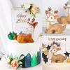 Baby Geburtstag Hirsch Kuchen Topper Lustiges Spielzeug für Kinder Kinder Mädchen Kleine Geschenke Kuchendekoration Tierdekoration Cupcake Topper