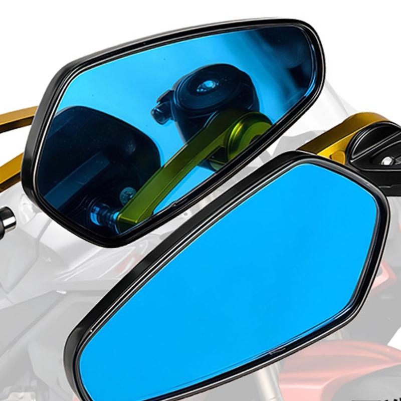 Motorcycle Rearview Mirror Wide Angle View Anti Shake Design Improved Safety For Commuting And Tourings