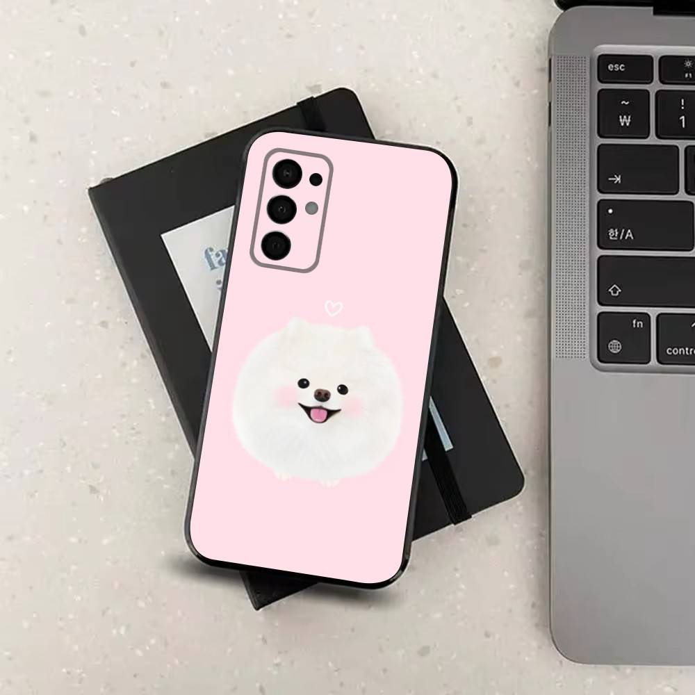 Cute P-Pomeranian Dogs  Phone For Samsung Galaxy A53,31,52,72,41,22,73,32,71,Note,J7,8,9,5G Soft Black Silicone Case
