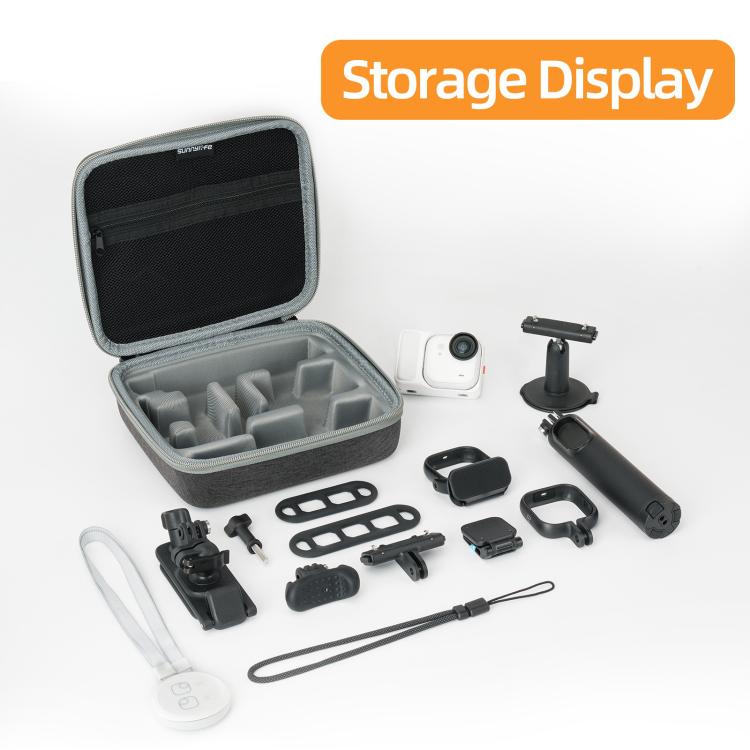 For Insta360 GO Ultra Sunnylife Full Kit Portable Protective Box Storage Bag (Grey)