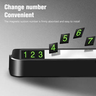 Luminous Car Temporary Parking Card Phone Number Hidden Stop Sign Card