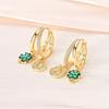 Four-leaf Clover Earrings Women 925 Silver CZ Zircon Jewelry Ear Studs Sparkling Pave Earring Wedding Anniversary Gifts