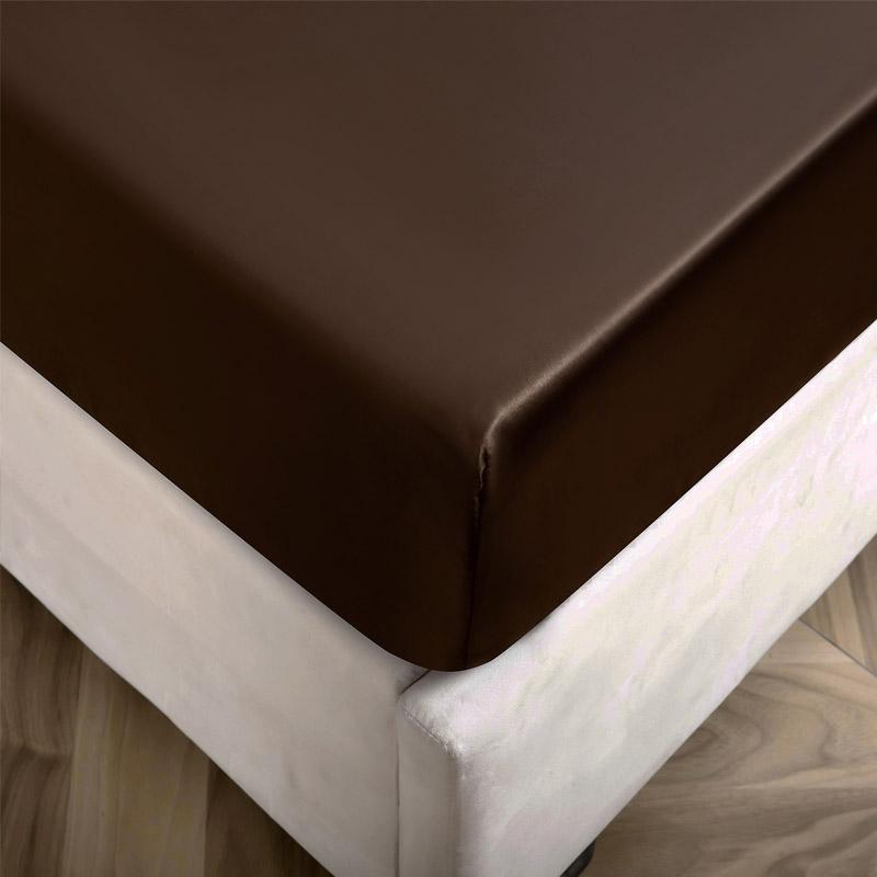 Satin Fitted Sheet Queen Deep Pocket Single  Mattress Cover Breathable Soft Comfortable Bed Set Sheet NO Pillowcase 90  160x200