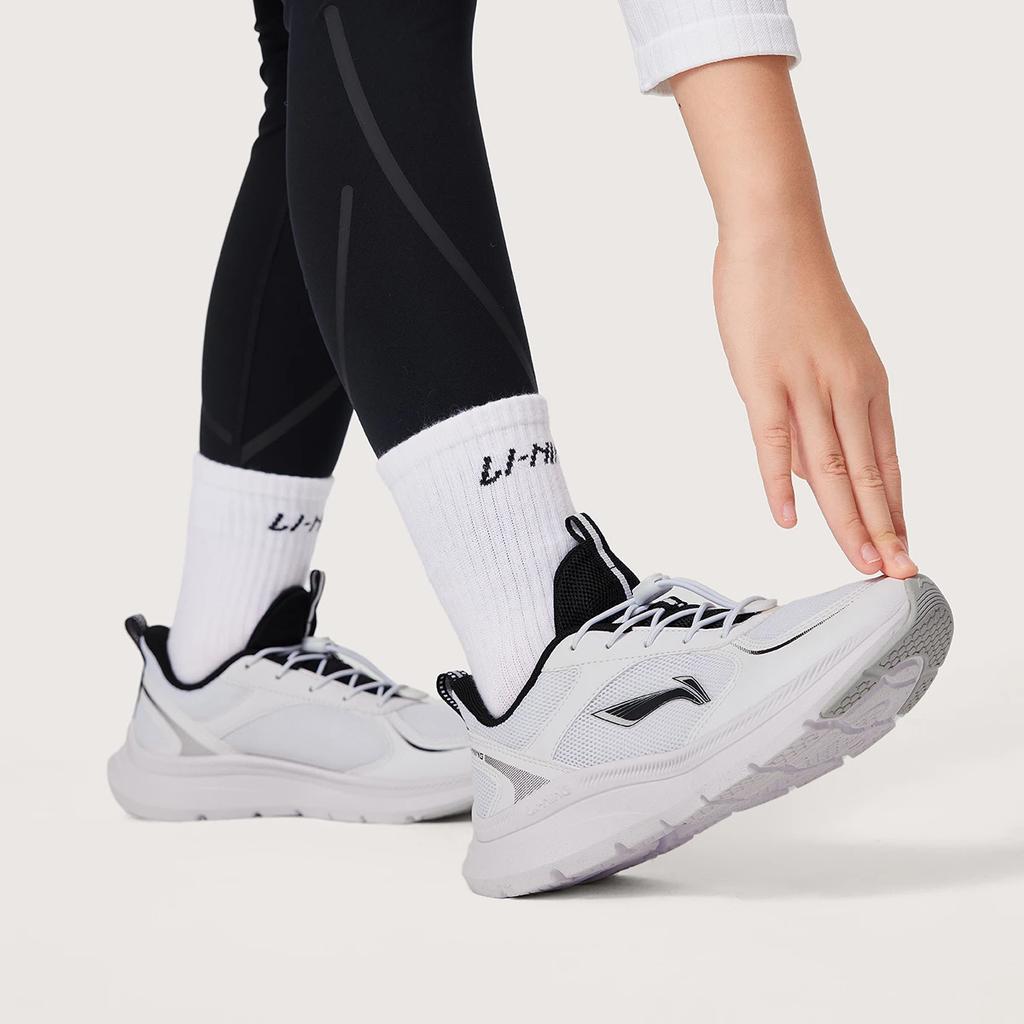 Li Ning Kids Running Shoes Spring Summer Exam Physical Test Shock Absorption Rebound Wear Resistant Breathable Non Slip Low Top Kids sneaker YKFU130-5