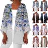 Women's Casual Fashion Retro Printed Lightweight Medium Length Jacket Cardigan