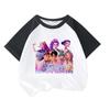 Kids Girls Casual Kpop Mira Zoey Rumi Hunters Short Sleeves T-Shirt
