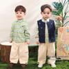 LUSON Baby Boy's 2026 Spring Autumn Retro Plaid Long Sleeve Shirt