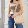 Lightweight Quilted Tote Bag Nylon Multi-Pocket Crossbody Bag Large Capacity Detachable Strap Shoulder Bag Work