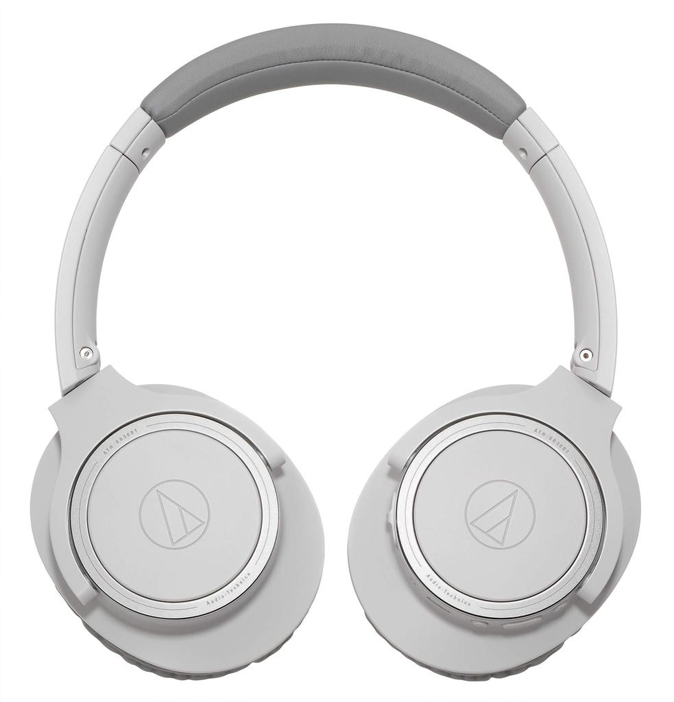 Audio-technica SoundReality Wireless Headphones, Bluetooth, with Mic, 70 Hours of Playback, Gray, ATH-SR30BT GY