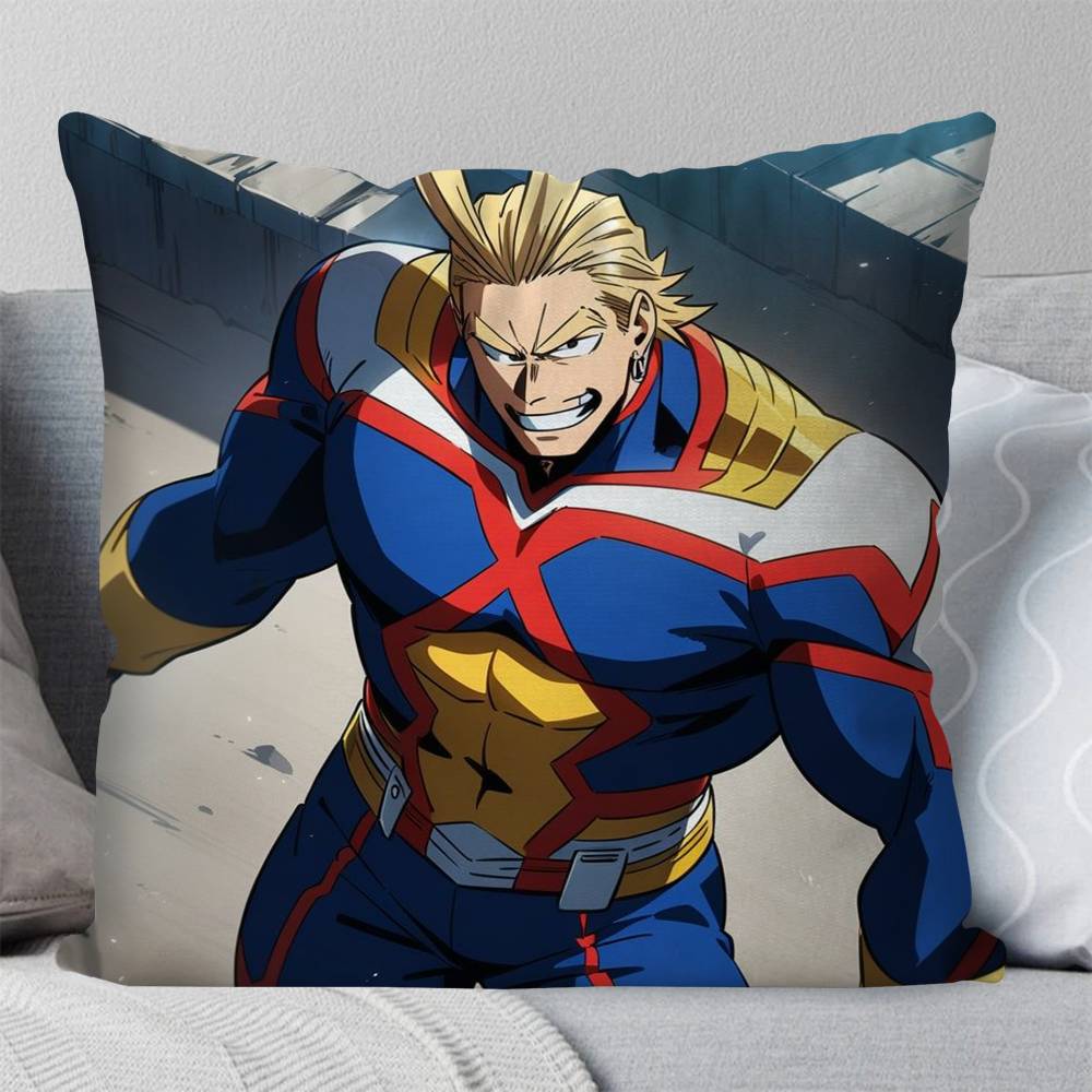 All Might Anime My Hero Aacademia Pillow Case Fashion Square Pillowcase Bedroom Sofa Room Ins Decoration Leisure