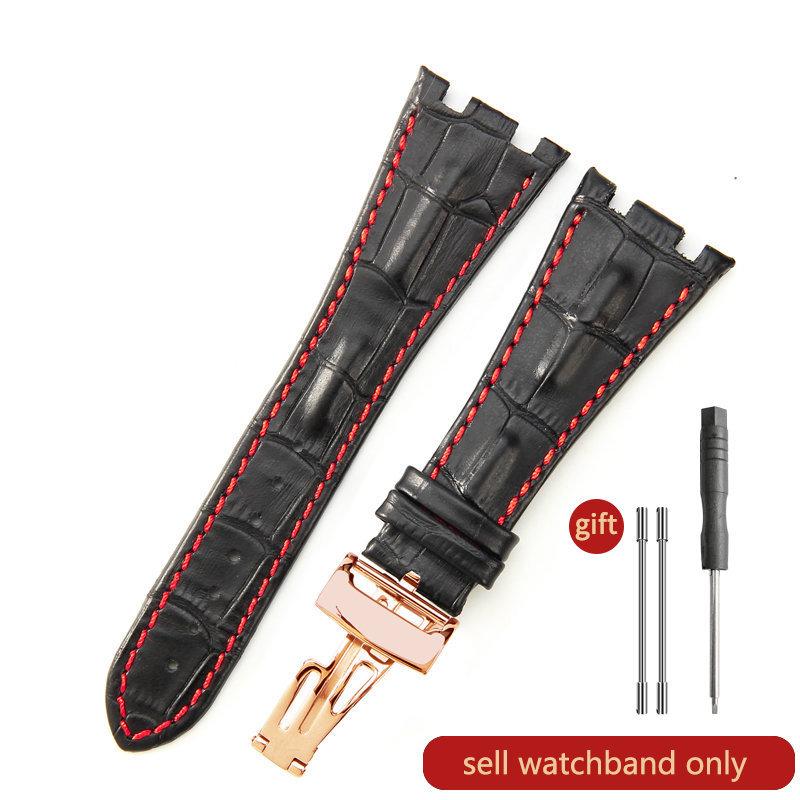 Cinturino Orologio in Pelle di Mucca Primo Strato per AP Aibi 15703 26471 26474 Serie Royal Oak Offshore 28mm Accessori Orologio per Uomo CinturinoMN