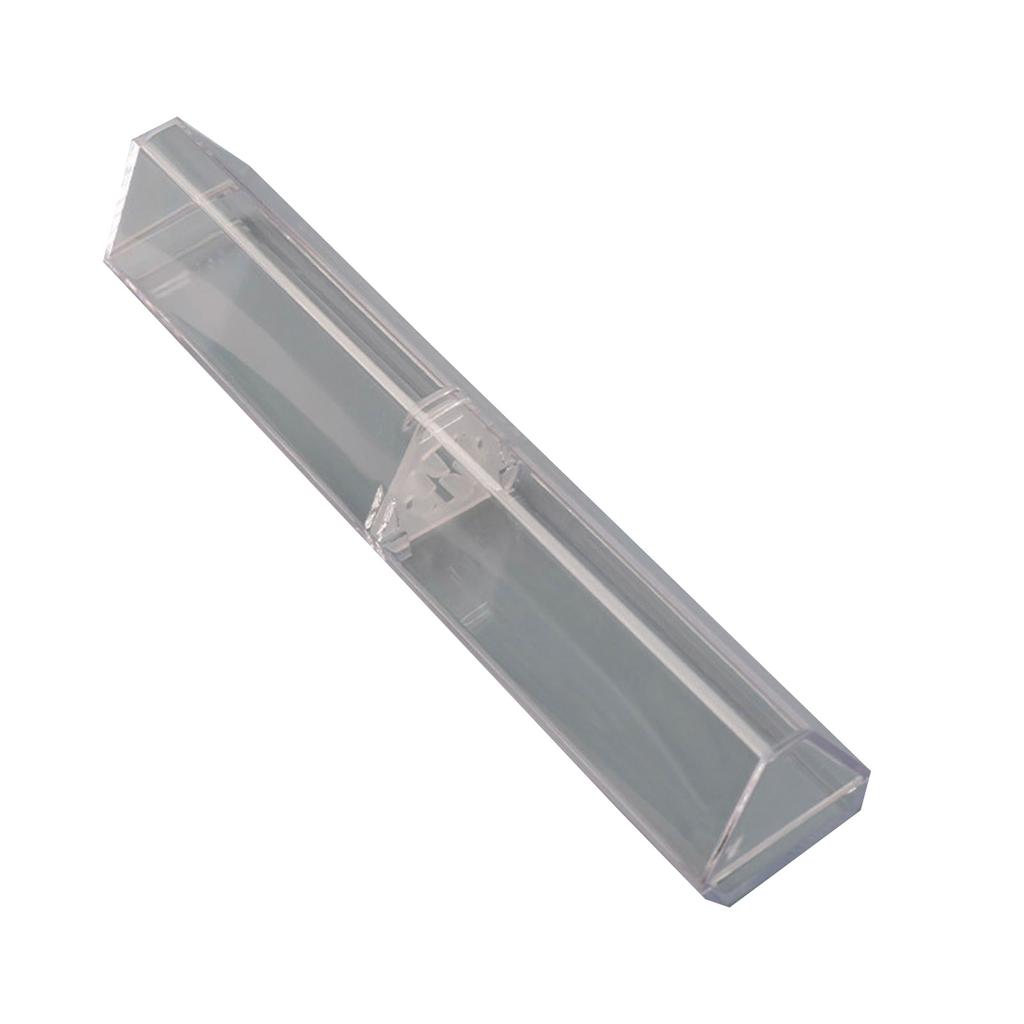 10 Pieces Clear Pen Boxes Triangular Single Pen Case Pen Storage Container Gift
