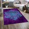 Mandala Yoga Blume Böhmen Meditation Natur Teppich für Wohnzimmer Schlafzimmer Dekoration, Rutschfeste Dekoration für Sofa Fußmatte Geschenk
