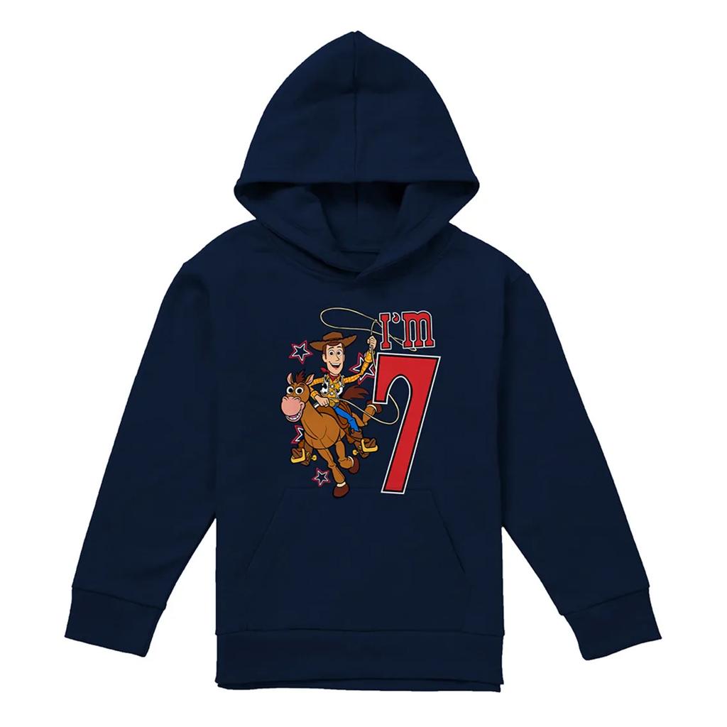 Toy Story Childrens/Kids I´m 7 Woody Birthday Pullover Hoodie