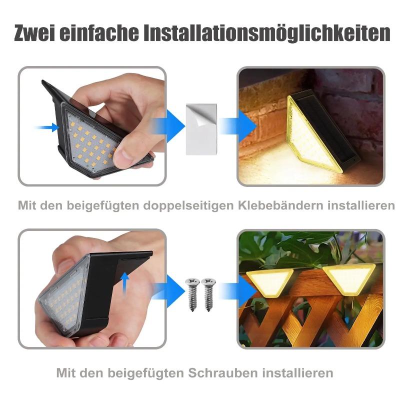 LED Step Lamp Stair Light Outdoor Waterproof Solar Powered Decor Lighting Garden Decoration Step Deck Path Fence 1~8pcs