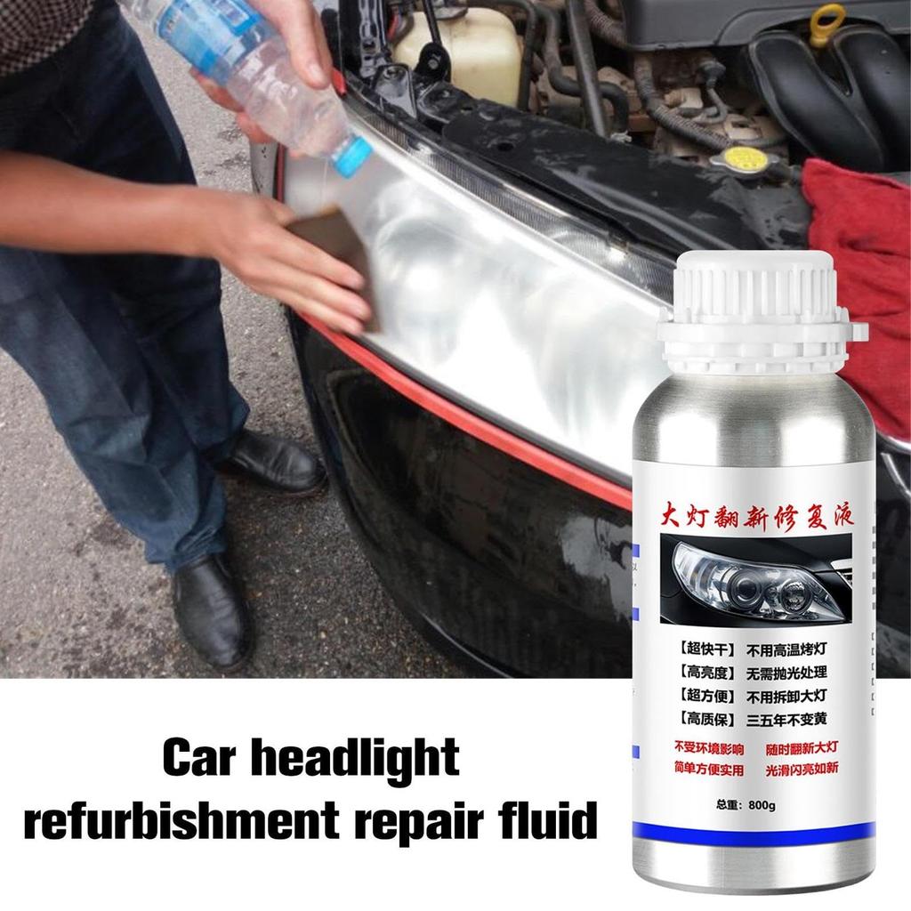 Headlight Restorer, Auto Headlight Lens Restorer, Quick Dry Headlight Polish 600ml - Car