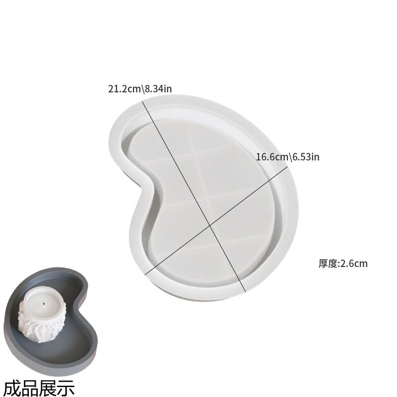 

Large Irregular Tray Silicone Mold DIY Creative Wavy Line Cloud Coaster Jewelry Storage Plate Making Mold Plaster Craft Home Dec