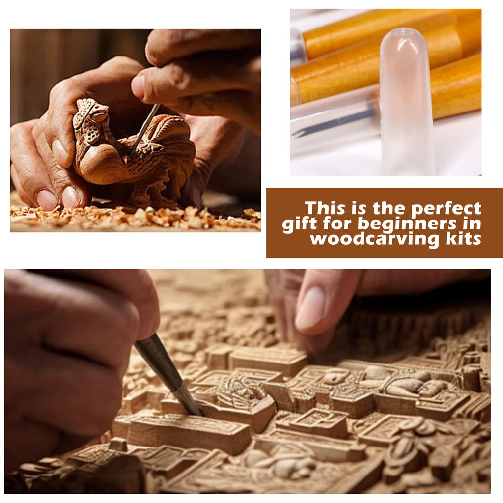 5 Stuks Professionele Houtsnijbeitel Mes Handgereedschap Voor Basis Gedetailleerd Snijden Houtbewerkers Gutsen Driehoekig Lino Snijgereedschap