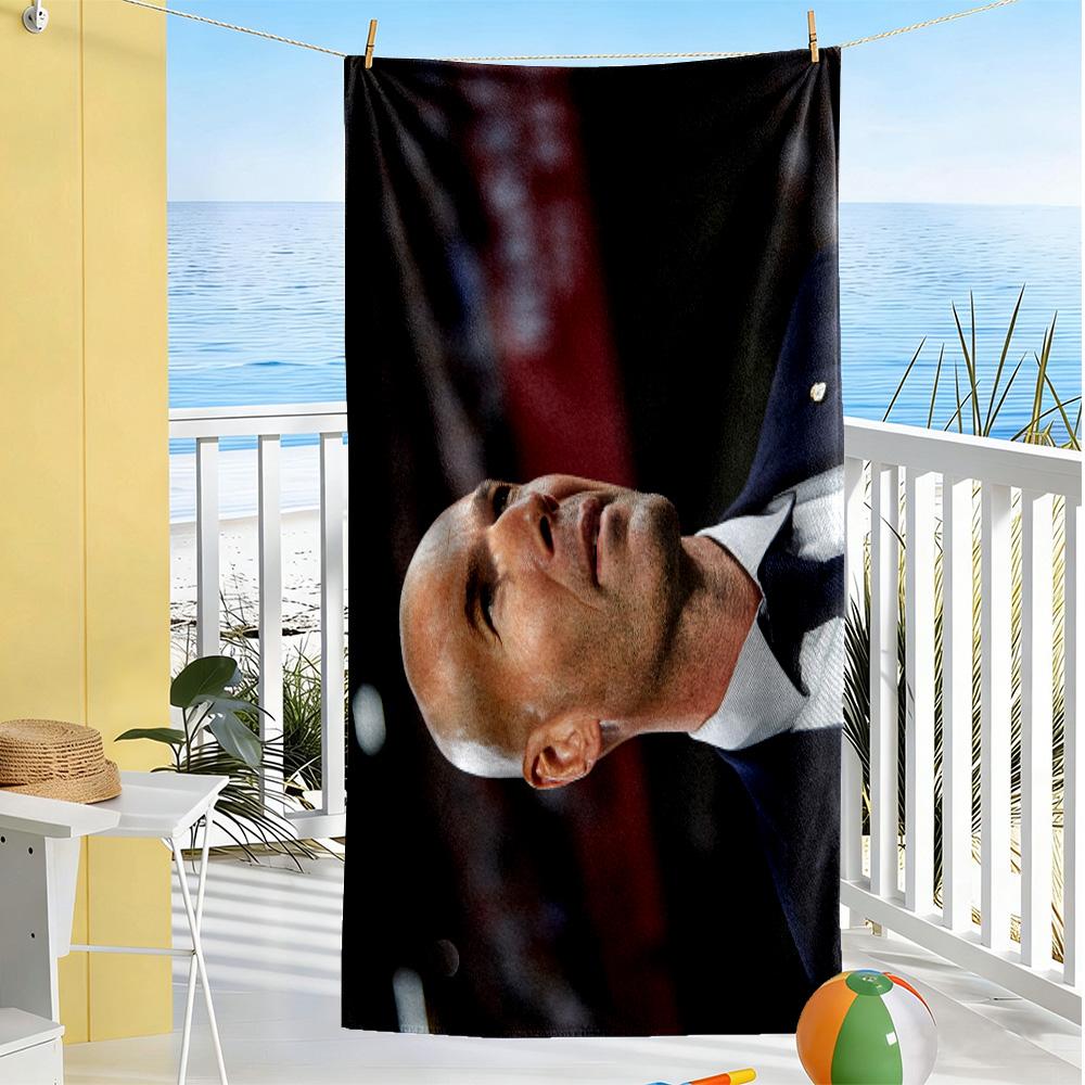 Dynamic Soccer Artwork Beach Towel Quick-Dry Soft Microfiber Comfortable Lightweight