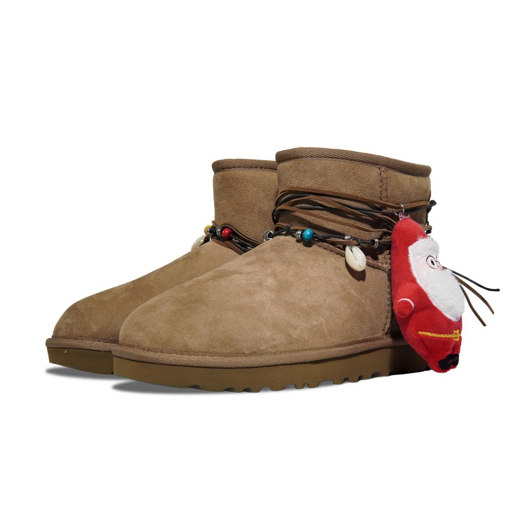 UGG Joy, Christmas Sheepskin Thermal Slip Resistant Short Snow Boots Women's Light Brown 1016222-CHE(Team546-)