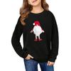 Children's Fashionable Casual Long-sleeved Loose Christmas Print Pullover Sweatshirt