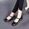 Single Shoes Women's Spring and Autumn Small Leather Shoes Flat Bottom Non-slip Comfortable Light Mouth Round Head Soft Sole Soft Surface Mother Shoe
