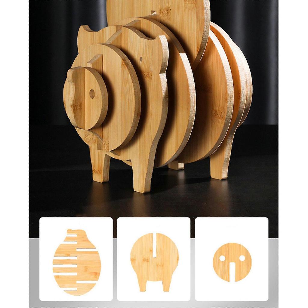 Cute Pigs Shaped Silicone Coaster Moulds Cake Molds Baking Moulds Chocolate Mould Baking Accessories for DIY Hand Making