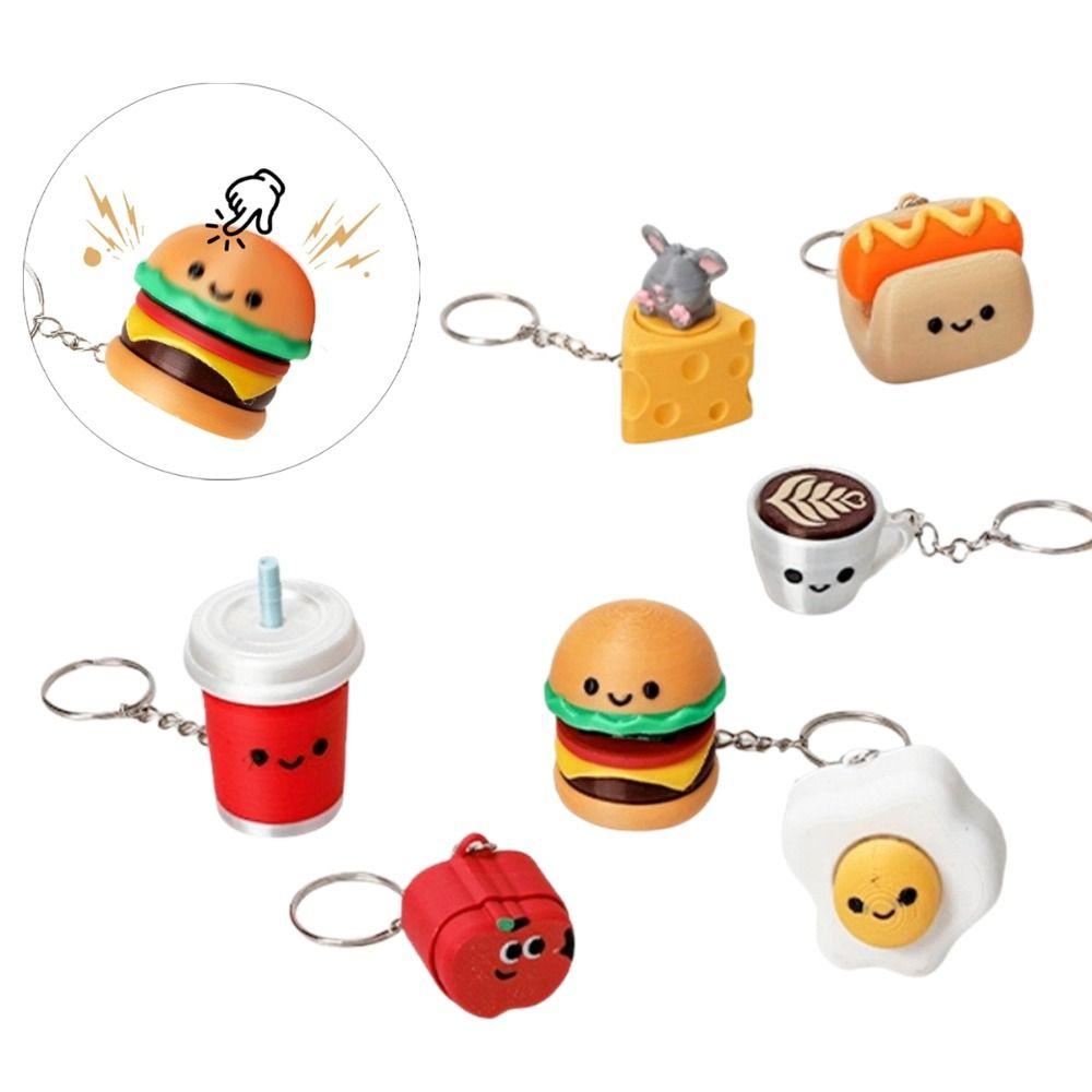 Lightweight Fidget Key Chain Smooth Surface Keychain Fidget  Leisure Time Use