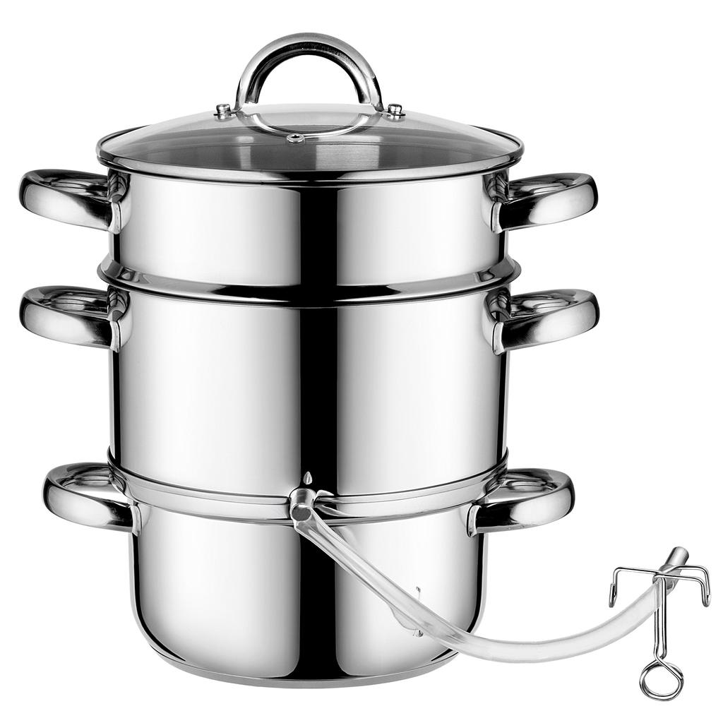 KADAX Juicer Pot 5L Stainless Steel Steamer For Induction Induction Gas Steel 3IN1