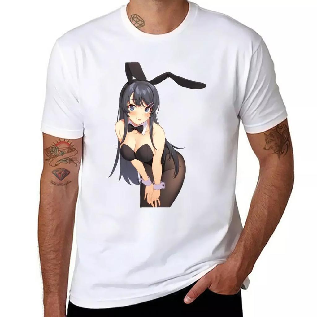 Mai Sakurajima - RASCAL DOES NOT DREAM OF BUNNY GIRL SENPAI T-Shirt summer tops plain clothes for men