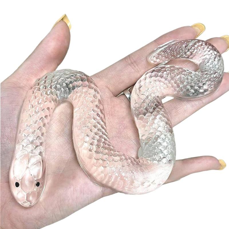 Transparent Scales Small Snake Decompression Pinch Stall Trick Pinch Joint Toy Trendy Play Vipe B8N2