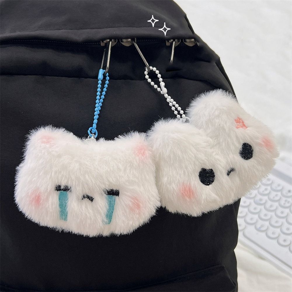 Plush Blush Angry Rabbit Plush Pendant Crying Bunny Cartoon Rabbit Bag Pendant  Children Toys