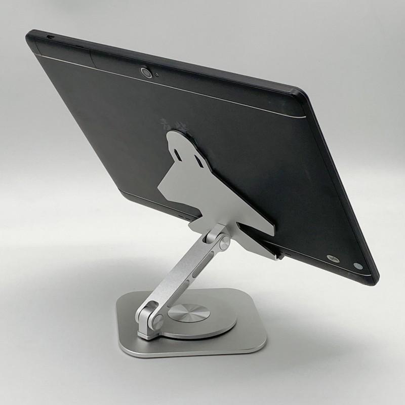 360° drehbarer Aluminiumständer für Handy und Tablet: Faltbar, Höhenverstellbar, Multifunktional.