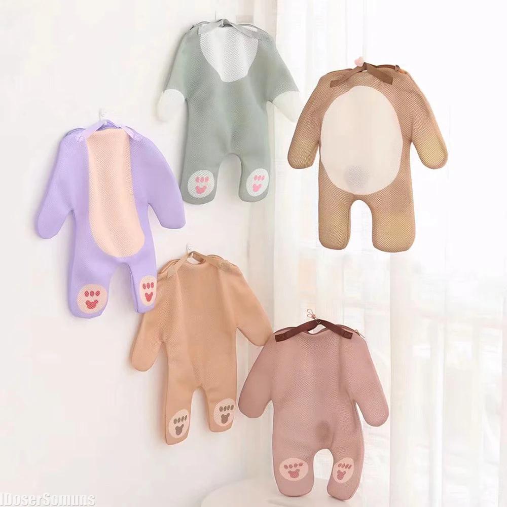 

Симпатичный японский мешок для белья в форме медведя в стиле Ins, защита одежды, сетка для стирки, увеличенная сумка для стирки и сушки L коричневый