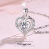 Pt950 White Gold Heart Pendant Necklace - Perfect Qixi Valentine's Day Gift for Her