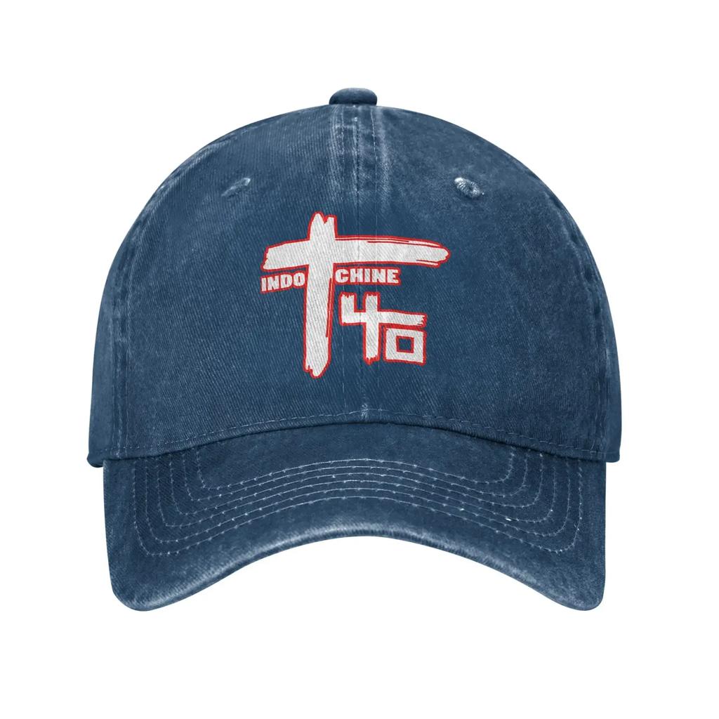 Washed Baseball Cap Indochine Band Exselna Genres Rock Summer Trucker Hat For Unisex-Teens Cute Outdoor Sport Sun Snapback Cap