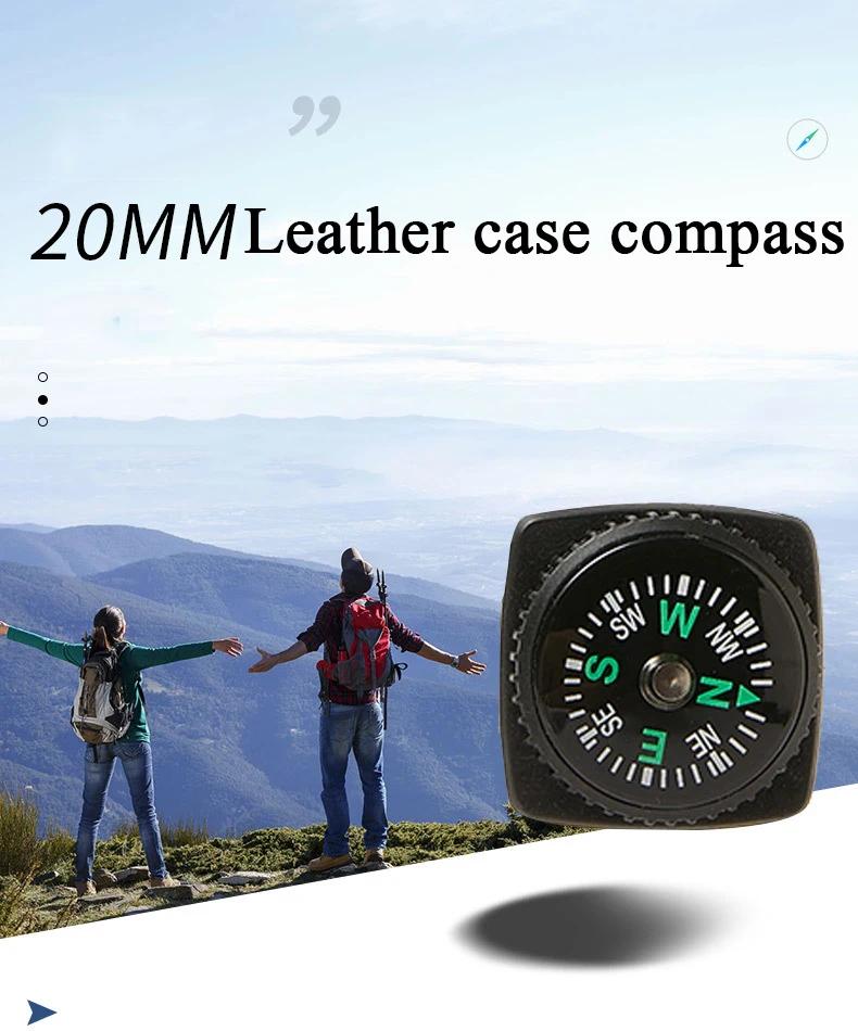 10pcs/lot Mini Wristband Compass Portable Detachable Compass Outdoor Camping Hiking Travel Emergency Survival Navigation Tool