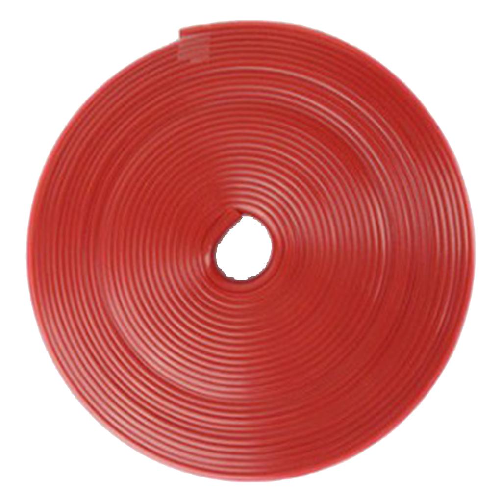 Car Wheel Trim Strip 8 Meters Length Red Simple Car Wheel Trim Protector Strips for Automobile