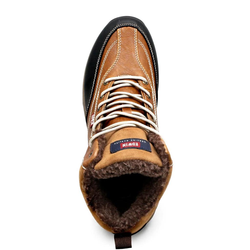 Edwin Waterproof Winter Boots with Boa Sneaker Boots with Snow Boots and PU Leather for Size Size Men's Lining, Slip-Resistant Trekking, EDS9120s,