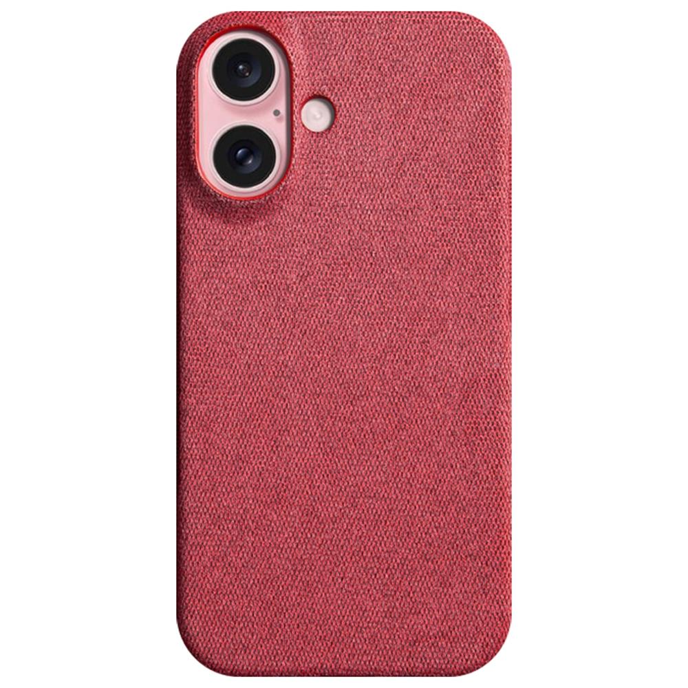 For iPhone 16 Case Cloth Texture Anti-Scratch Protective PC Phone Cover