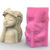 Flower Pot Silicone Mold Crown Girls Pen Holder Mold for DIY Succulent Planter