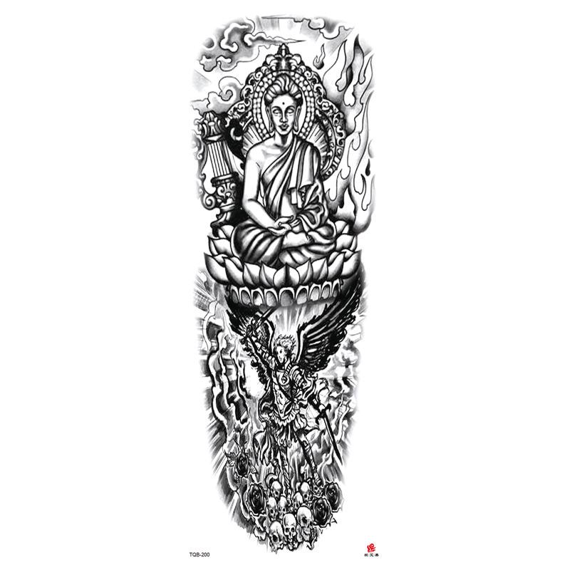 Waterproof Full Arm Flower Tattoo Stickers