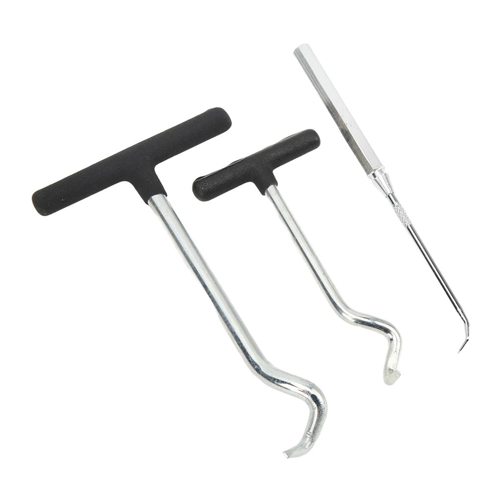 3PCS O Rings Grease Seals Puller Steel Soft Handle Oil Seal Remover Puller Tool for Car SUV Truck