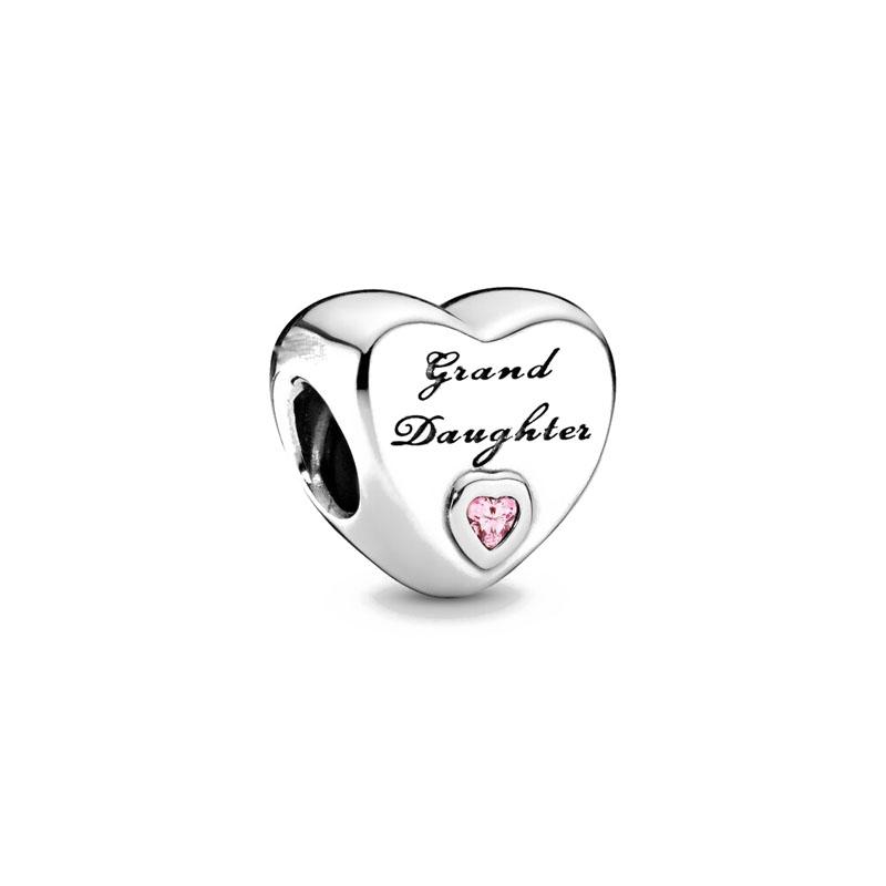 New Copper Charms Heart Love You Forever Mum Auntie Beads Fit Original Bracelet Diy Gift Women