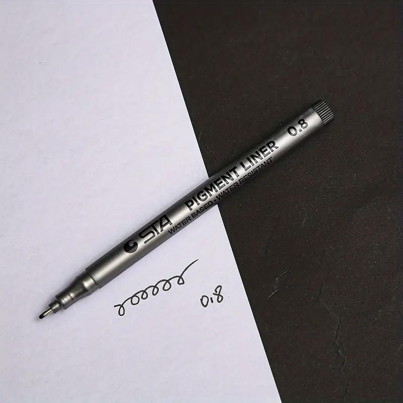 1pc Pigment Liner Pigma Micron Ink Marker Pen 0.05 0.1 0.2 0.3 0.4 0.5 0.6 Different Tip Black Fineliner Sketching Pens