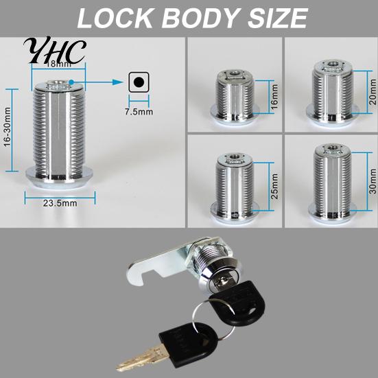Wide Application Cam Lock File Cabinet Rust Resistant Easy To Install Sturdy Simple Operation Anti-theft Zinc Alloy Single-opening Home Supply