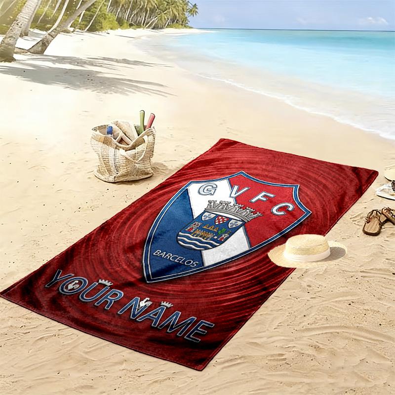 Name Custom Gil Vicente FC Print Beach Towel, Large Soft Quick Dry Towel for Beach Camping Swimming
