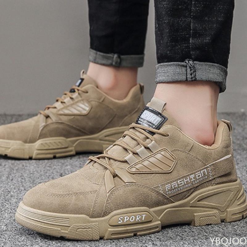 Large Size Spring and Autumn New Breathable Workwear Men's Shoes Versatile Thick Soled Construction Site Work Board Shoes Men